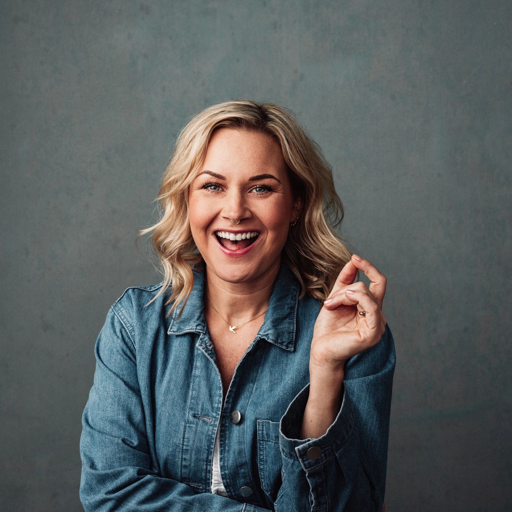 Smiling customer portrait