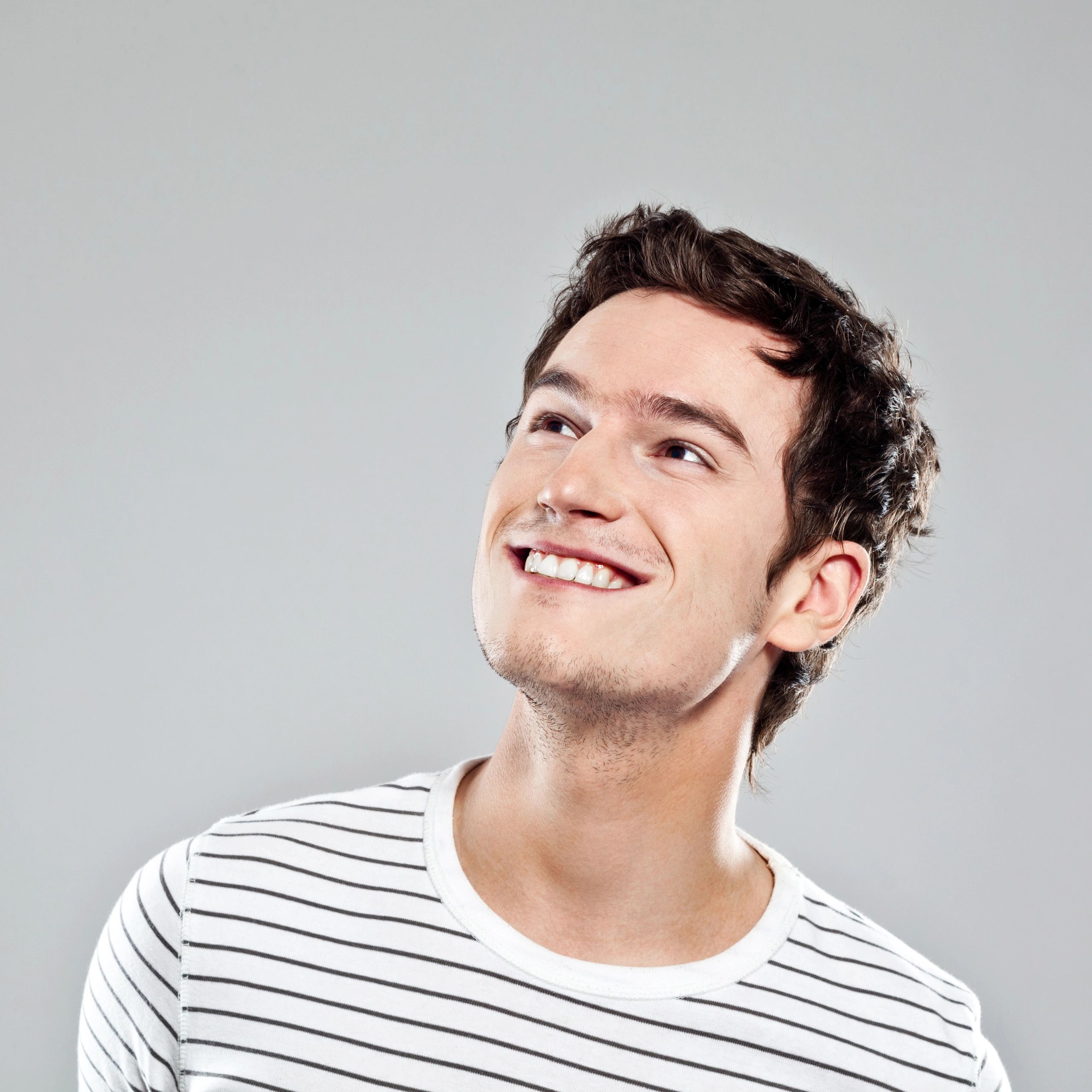 Customer portrait on neutral background